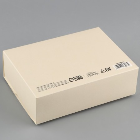 Gift folding box, packaging, "beige", 16.5 x 12.5 x 5 cm, without tape-4