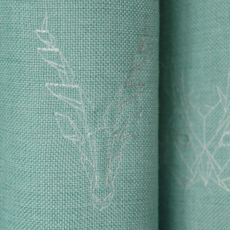 Set of curtains "Luka", size 2x145x270 cm, blue color-2