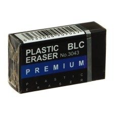 Rectangular eraser 37 x 22 x 1.2 mm, in a cardboard holder, mix