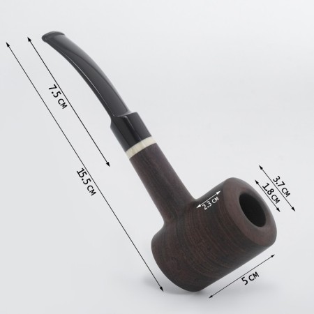 Cooling tube for tobacco "Commander premium", classic, hole D-1.8 cm, length 15.5 cm