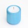 A candle in a candlelight made of gypsum with narrow faces, 7x8cm, blue