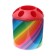 Set of desktop children's "Rainbow" (stand+2 quaras+ruler+sharpened+eraser+notebook 8 sheets+scissors)