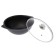 Cauldron, 3.5 l, glass cover, alloy handles, anti -stick coating, black color