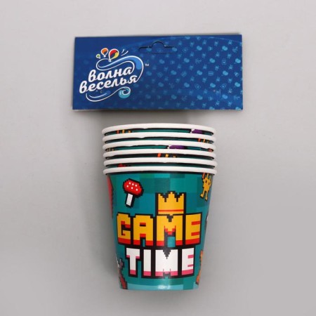 Стакан бумажный Game Time, набор 6 шт., 250 мл-2