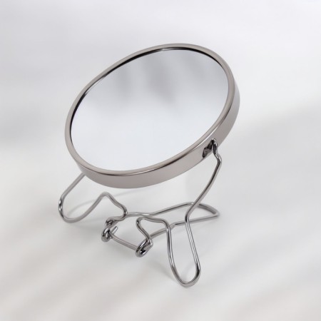 The desktop mirror is a suspended “circle”, bilateral, with an increase, D mirror surface 9 cm, silver color-2