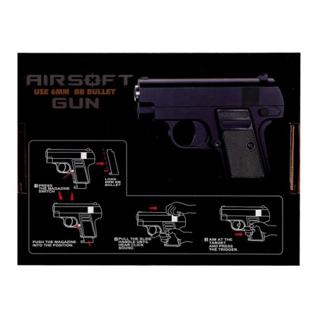 Pneumatic children's “Defender” pistol, metallic-5