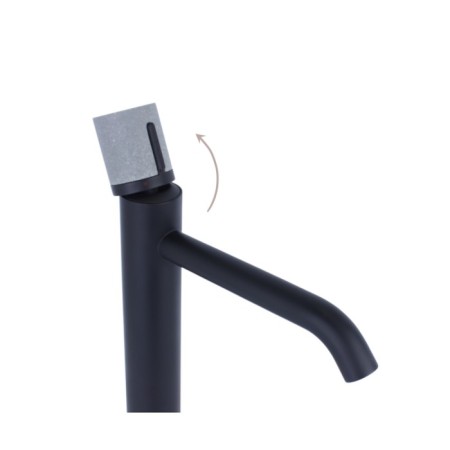 Bronze de Luxe Focus 24615BG sink mixer, pour 167 mm, brass, black/gray-1
