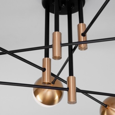 Ceiling light eurosvet nuvola 70129/8, e27, 8x60W, 1000x1000x380 mm, brass color-1