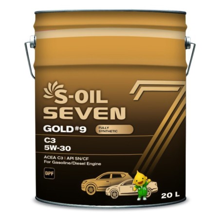 Car oil S-OIL 7 Gold #9 C3 5W-30 synthetics, 20 liters