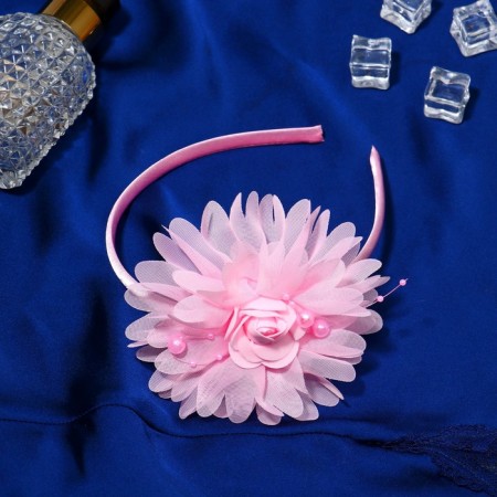 Hair rim "rose" rose, 0.5 cm, pink