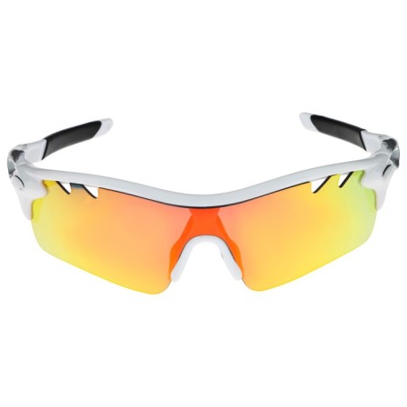 E23 bicycle glasses with interchangeable lenses in the case, white color