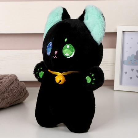 Soft toy "cat", 23 cm, black color-1