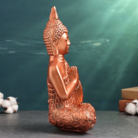 Figure "Buddha Medium" copper, 20x11x29cm-3