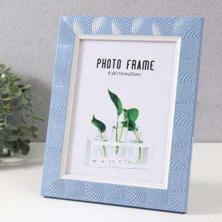 Photo frame plastic 15x20 cm "arc" blue 25.3x20.5 cm-1