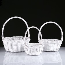 A set of baskets, 3 pcs, 30 × 14/40 cm, 26 × 12/34 cm, 20 × 10/31 cm, willow
