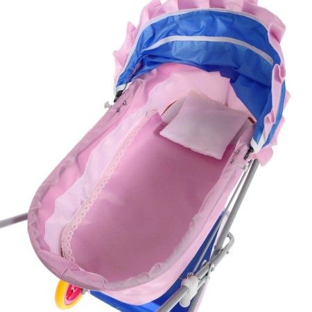 Puppet stroller No. 10, lilac color with blue-7