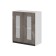 Cabinet hinged 2 doors with glass Noktyurn 600x300x720 white/dark concrete/anthracite
