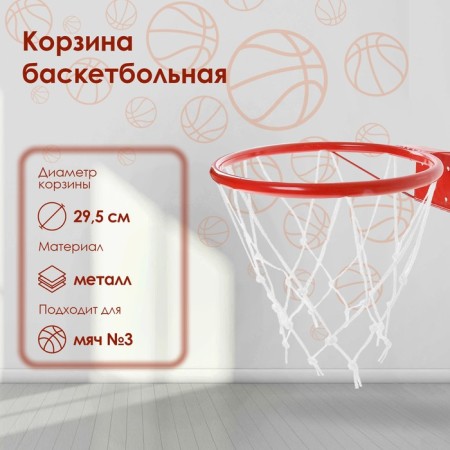 Basketball basket No. 3, d = 295 mm, with emphasis and grid