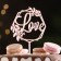 Topper "Love", Flower, Pink Gold, give beautifully