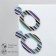 Earrings plastic "Gloss" colored with lilac-blue inserts