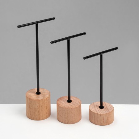 T-shaped arrangement stand, set of 3 pcs., 17, 13.5, 11.5 cm, black color-2
