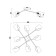 Ceiling lamp 40W, 8XE14, 25x82 cm, matte gold