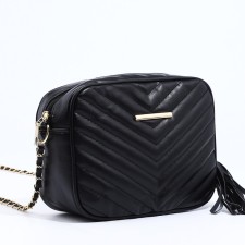 Bag Cross-Bodi with a zipper, black color