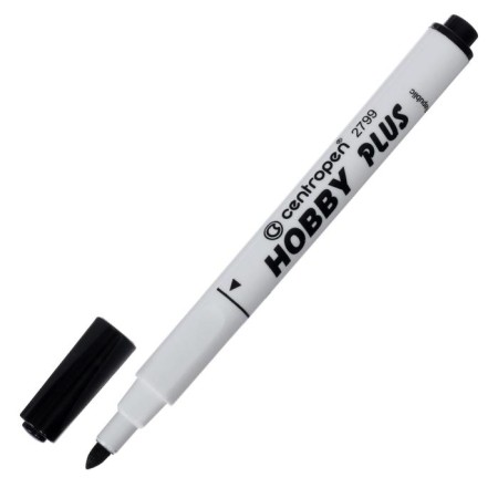 Special marker 3.8 mm Centropen 2799/12 Hobby Plus, line 1 - 3.0 mm, black color, cardboard packaging-1