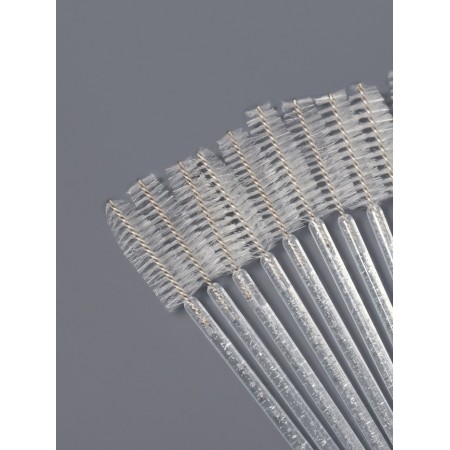 Brushes for eyebrows and eyelashes, set - 10 pcs, 9.5 cm, transparent color-2