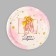 Disposable paper plate "Happy Birthday" Poins, set 6 pcs, 18 cm