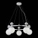 Suspended EVOLUCE lamp. Sle106103-05. Pechio. 5x60 watts, E27, 62x62x22 cm, chromium color