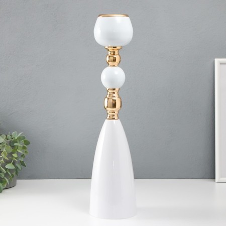 Summary Metal for 1 candle "White lagoon" d = 5 cm gold 10x10x41 cm-1