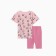 Pajamas for a girl (T -shirt/breeches), pink color, height 110 cm