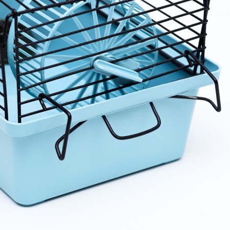 Mini cell for rodents "Pijon" No. 1, equipped, 27 x 15 x 13 cm, turquoise-7