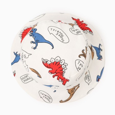 Panama Children's Minaku "Dinosaurs", white color, rr 49-50-1