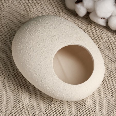 Kashpo - Bonsian "Galka" for cacti and succulents, white, 15x12x6cm-2