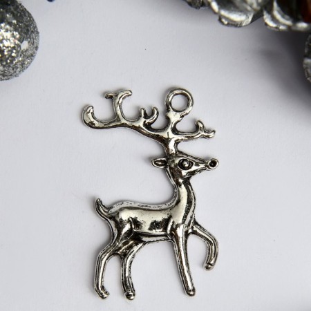 Decor for creativity Metal "Deer - Silver hoof" silver 2.3x3.7 cm