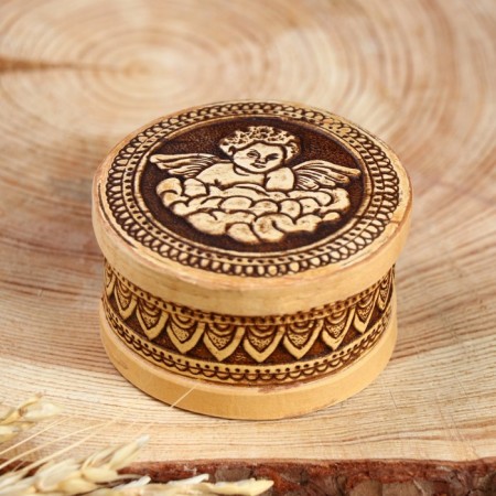 Small box "Angel", d = 6.5 cm, h = 4 cm-4