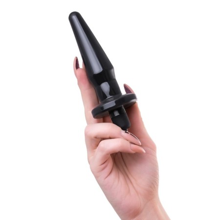 Anal plug Toyfa Popo Pleasure Lacerta with vibration, TPR, Black, 12.1 cm-4