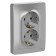 Double SE BLANCA, 16 A, 250 V, built -in, with salary, IP20, aluminum, Blnrs001023