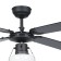 Ceiling fan with Fortaleza lamp, 60W, e27, steel, black