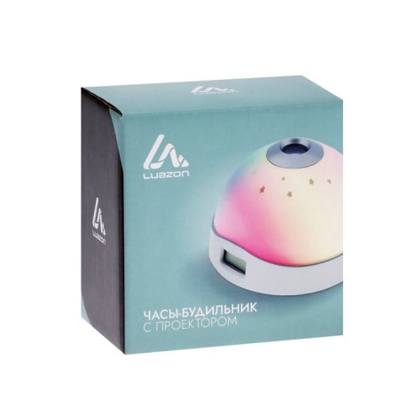 Luazon LB-04 "Star Sphere" alarm clock, projection, white-11
