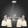 Suspended EVOLUCE lamp. Sle1155-503-06. Lavinia. 6x40 watts, E27, 68x68x2.5 cm, white color