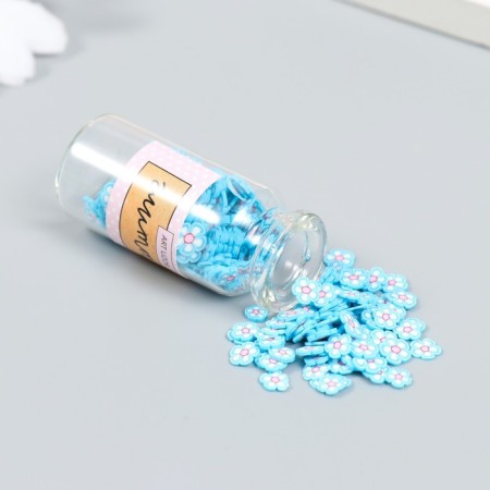 Decor for creativity plastic "Flower. Blue forget -me -nots" set 8 g 5x2x2 cm-1