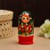 Nesting doll "strawberries", red dress, 5 puppet, 15 cm