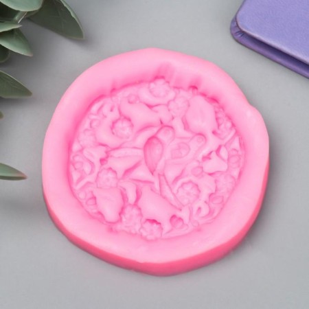Mold Silicon "Birds in Flower branches" 6.5 cm-1