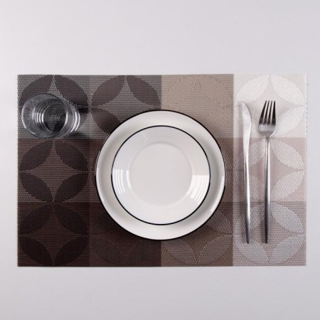 Serving napkin on the table “Peaks”, 45 × 30 cm, brown color-2