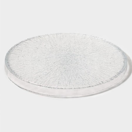 Glass plate dining with the side "Nuuk", d = 28 cm-3