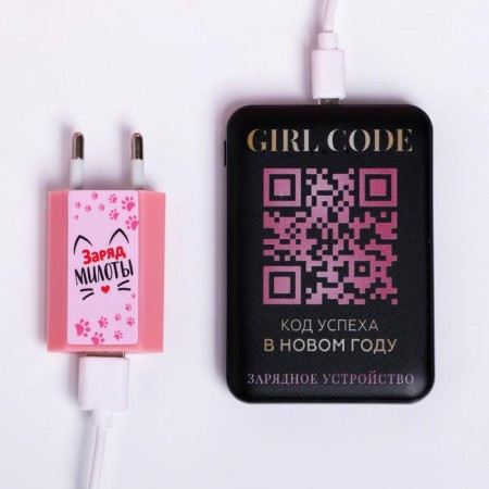 Charger, popcet, headphones, flash drive and plug “Happy Meow Box”, set-11