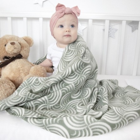 Fleet blanket "shells", size 100x140 cm, bog color-3